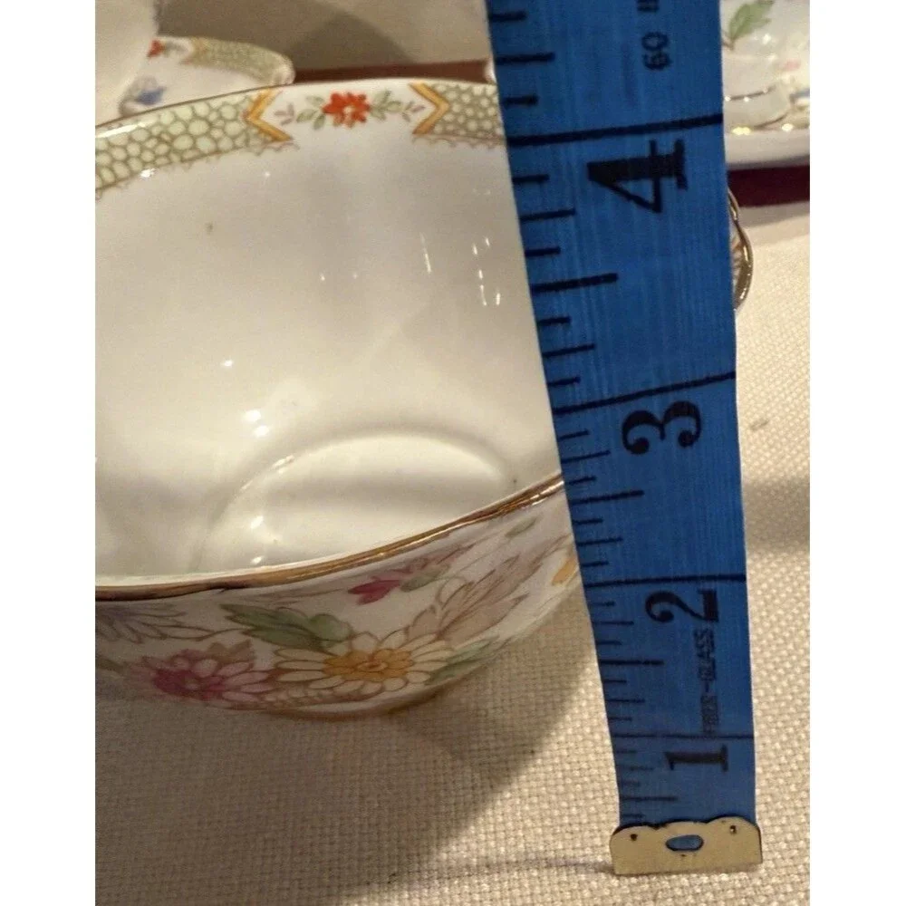 Collection of Vintage Tuscan Fine Bone China - 2 Tea Cups 2 Bowl 6 Plates
